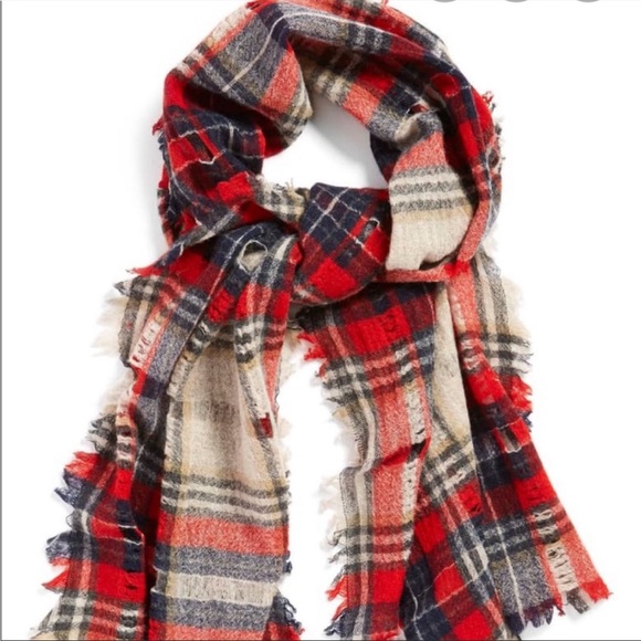 Madewell Open Weave Wool Textured Fringe Scarf. One Size. - Picture 2 of 4